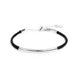 Bracciale triplo filo con cordino cerato con tubolare centrale