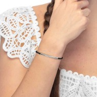Bracciale triplo filo con cordino cerato con tubolare centrale