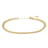 Cavigliera catena grumetta con sfere pendenti