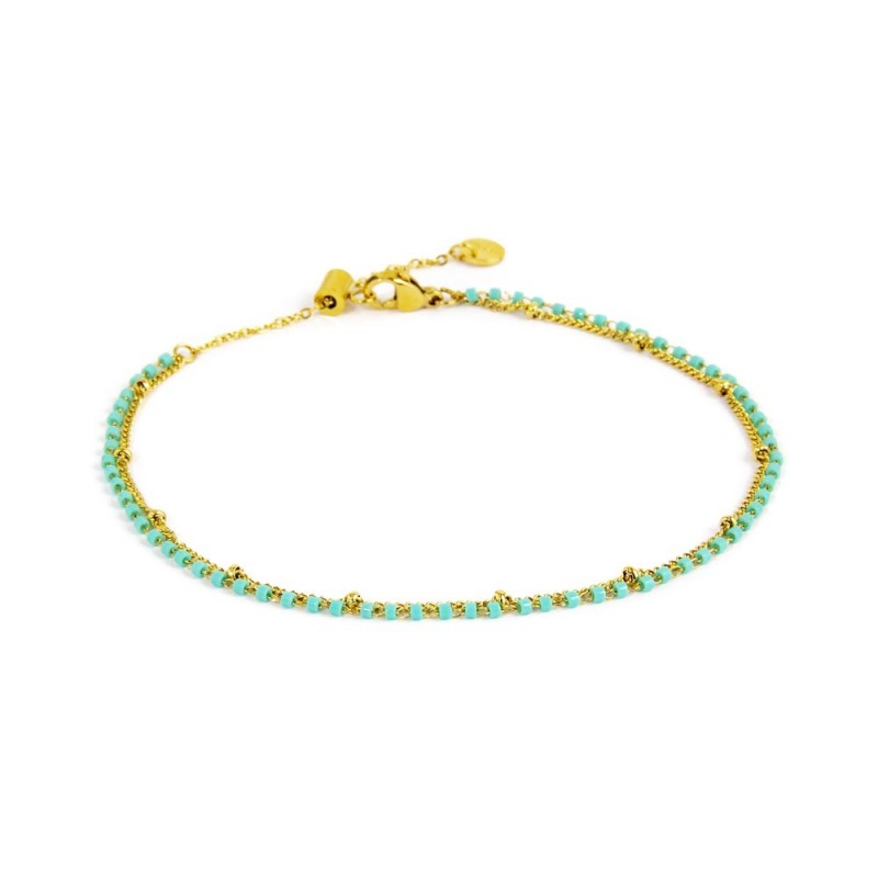 Cavigliera catena grumetta e myuki - Gioielleria Fondente