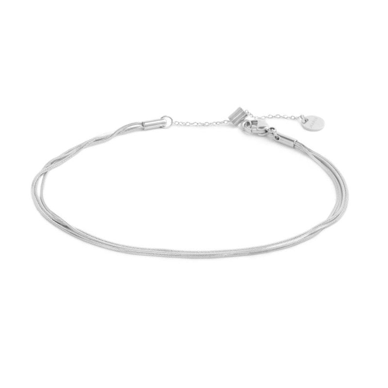 Cavigliera catena multifilo snake quadrata