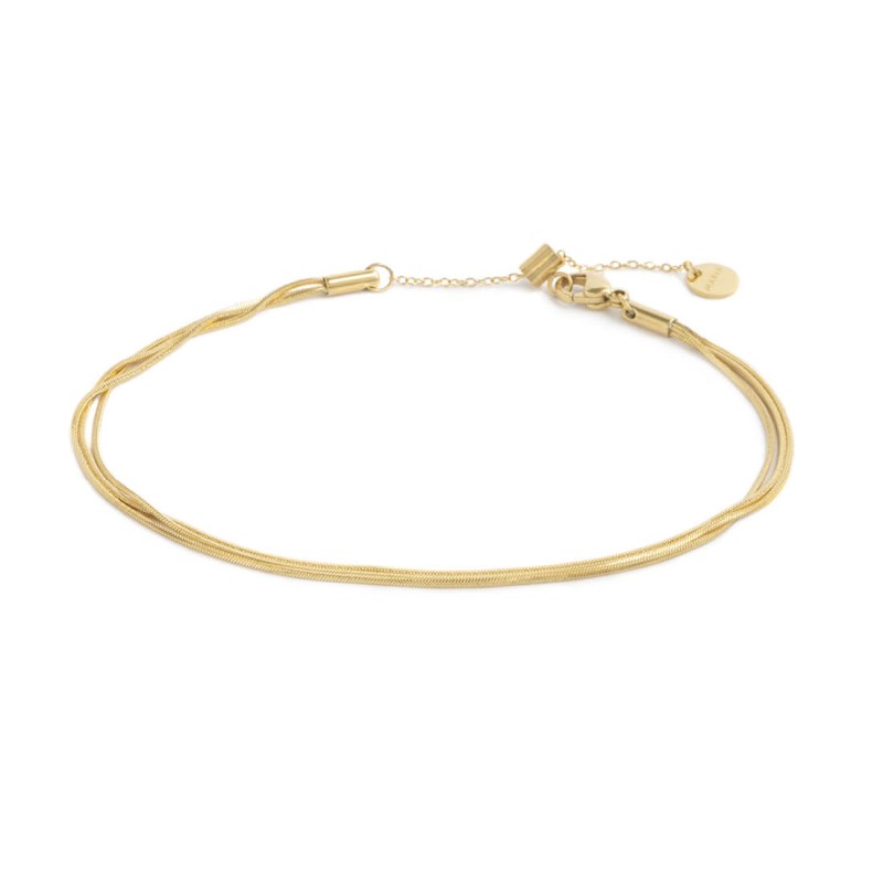 Cavigliera catena multifilo snake quadrata