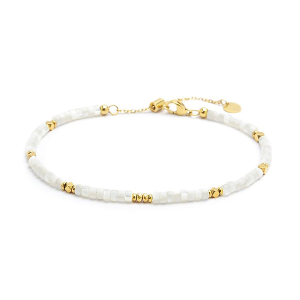 Cavigliera con rondelle madreperla - Gioielleria Fondente