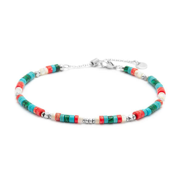 Cavigliera con rondelle multicolore - Gioielleria Fondente