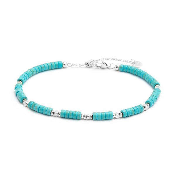 Cavigliera con rondelle turchesi - Gioielleria Fondente