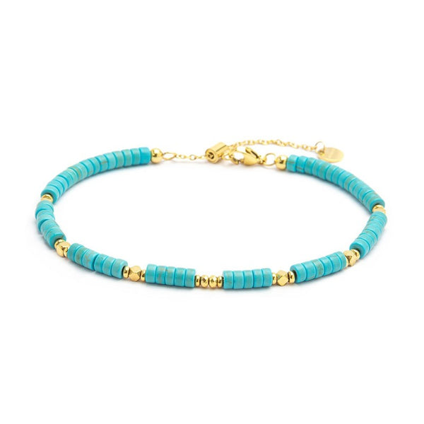 Cavigliera con rondelle turchesi - Gioielleria Fondente