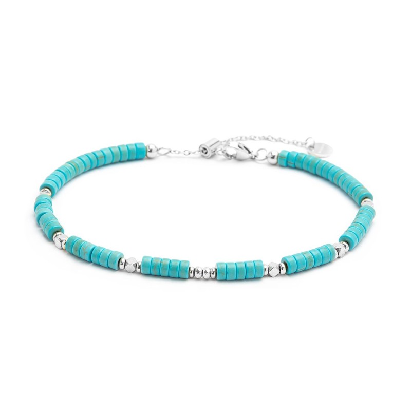 Cavigliera con rondelle turchesi - Gioielleria Fondente
