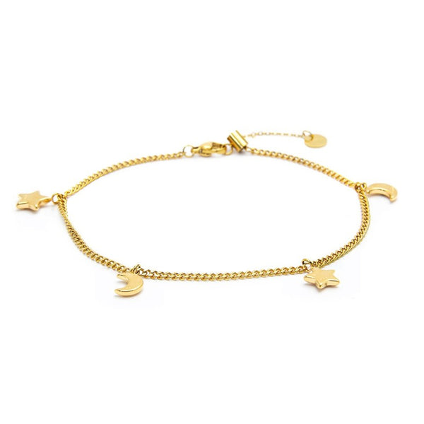 Cavigliera stella e luna - Gioielleria Fondente