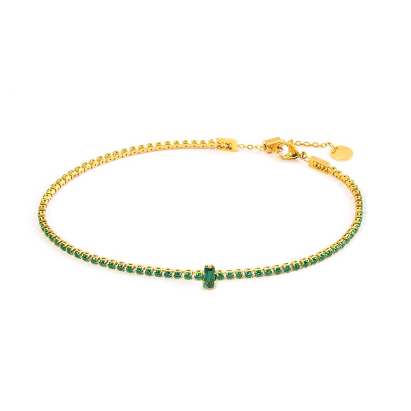 Cavigliera tennis zircone centrale