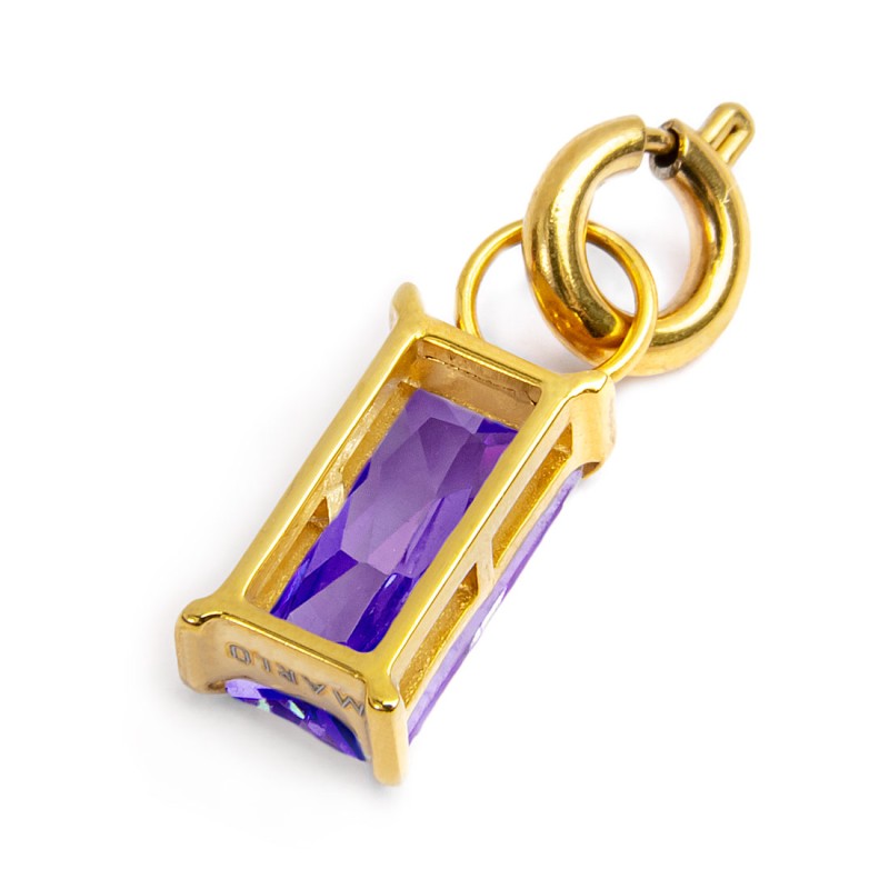 Charm con zircone baguette - Gioielleria Fondente