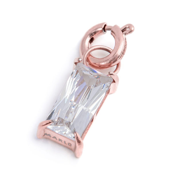 Charm con zircone baguette - Gioielleria Fondente