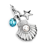 Charm conchiglia con perla