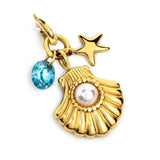 Charm conchiglia con perla