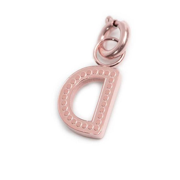 Charm lettera D con cristalli - Gioielleria Fondente