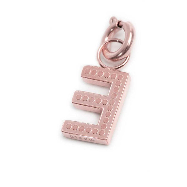 Charm lettera E con cristalli - Gioielleria Fondente