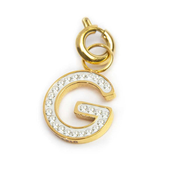Charm lettera G con cristalli - Gioielleria Fondente