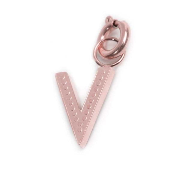 Charm lettera V con cristalli - Gioielleria Fondente