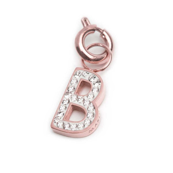 Charm lettera B con cristalli - Gioielleria Fondente