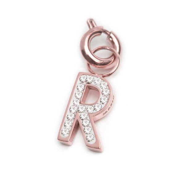 Charm lettera R con cristalli - Gioielleria Fondente