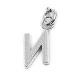 Charm lettera N con cristalli - Gioielleria Fondente