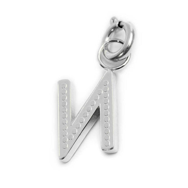 Charm lettera N con cristalli - Gioielleria Fondente