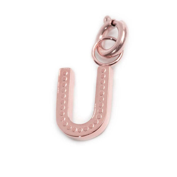 Charm lettera U con cristalli - Gioielleria Fondente