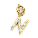 Charm lettera N con cristalli - Gioielleria Fondente