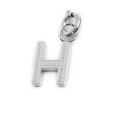 Charm lettera H con cristalli - Gioielleria Fondente