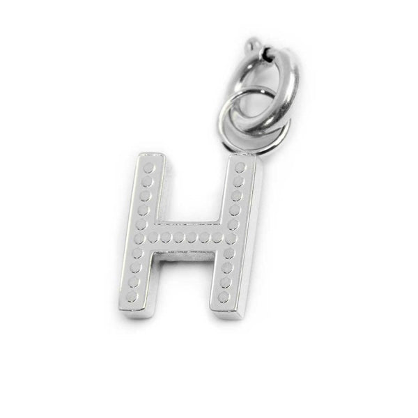 Charm lettera H con cristalli - Gioielleria Fondente