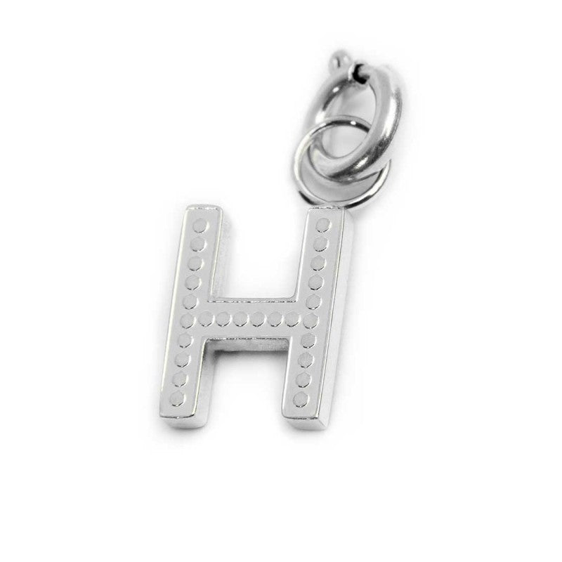 Charm lettera H con cristalli - Gioielleria Fondente