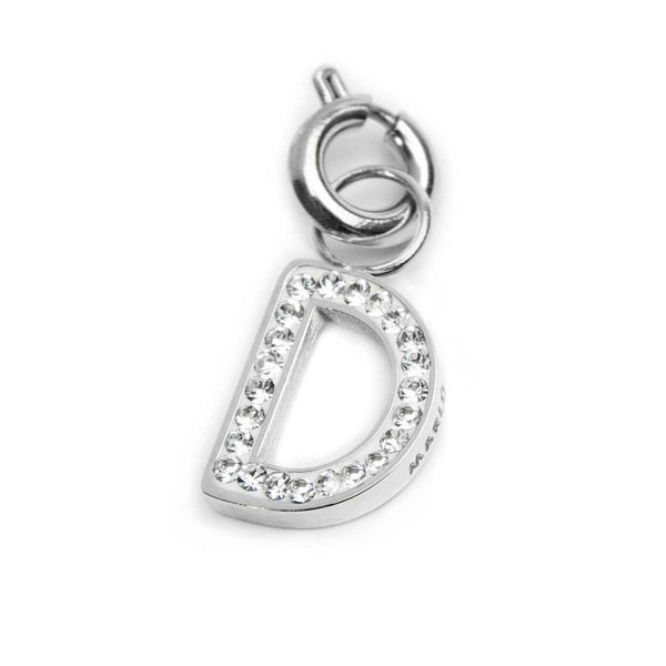 Charm lettera D con cristalli - Gioielleria Fondente