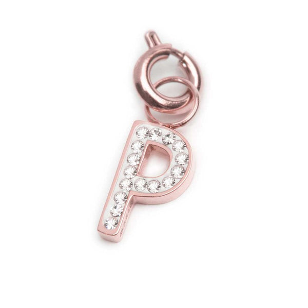 Charm lettera P con cristalli - Gioielleria Fondente