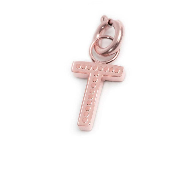Charm lettera T con cristalli - Gioielleria Fondente