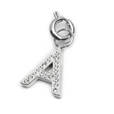 Charm lettera A con cristalli - Gioielleria Fondente
