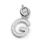 Charm lettera G con cristalli - Gioielleria Fondente