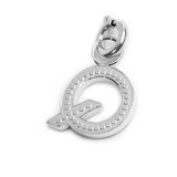 Charm lettera Q con cristalli - Gioielleria Fondente