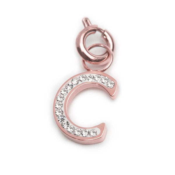 Charm lettera C con cristalli - Gioielleria Fondente