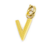 Charm lettera V con cristalli - Gioielleria Fondente