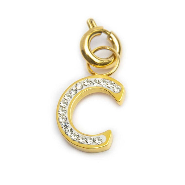 Charm lettera C con cristalli - Gioielleria Fondente