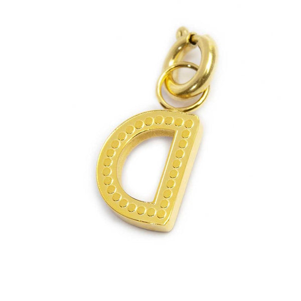 Charm lettera D con cristalli - Gioielleria Fondente