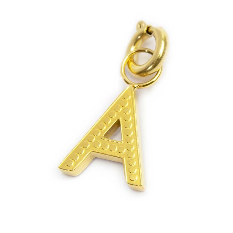 Charm lettera A con cristalli - Gioielleria Fondente