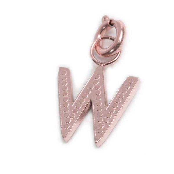 Charm lettera W con cristalli - Gioielleria Fondente
