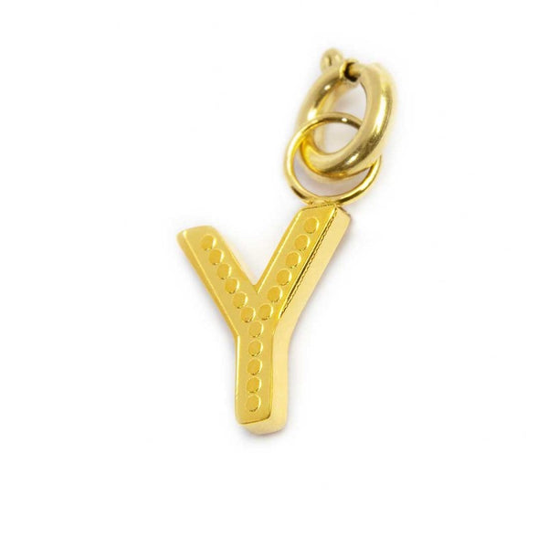 Charm lettera Y con cristalli - Gioielleria Fondente
