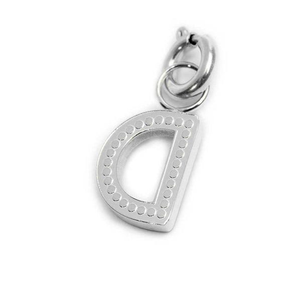 Charm lettera D con cristalli - Gioielleria Fondente