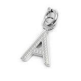 Charm lettera A con cristalli - Gioielleria Fondente