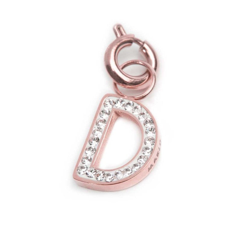 Charm lettera D con cristalli - Gioielleria Fondente
