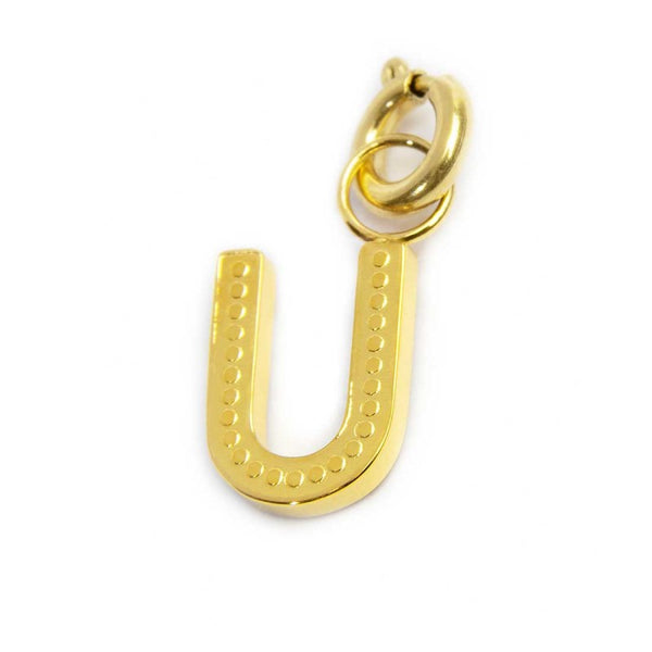 Charm lettera U con cristalli - Gioielleria Fondente