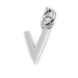 Charm lettera V con cristalli - Gioielleria Fondente
