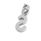 Charm lettera S con cristalli - Gioielleria Fondente