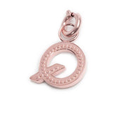 Charm lettera Q con cristalli - Gioielleria Fondente